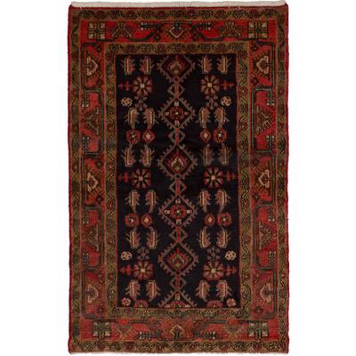 eCarpetGallery Hand-knotted Borchelu Dark Copper, Dark Navy Wool Rug (3'3 x 5'4)