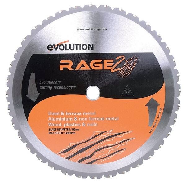 Shop Evolution Rage 2 14 In Dia 36 Teeth Carbide Tip Steel Circular Saw Blade Overstock 20165401