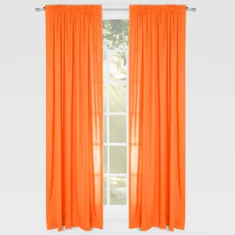 Learning Linens Solid Color 84-inch Microfiber Rod Pocket Curtain