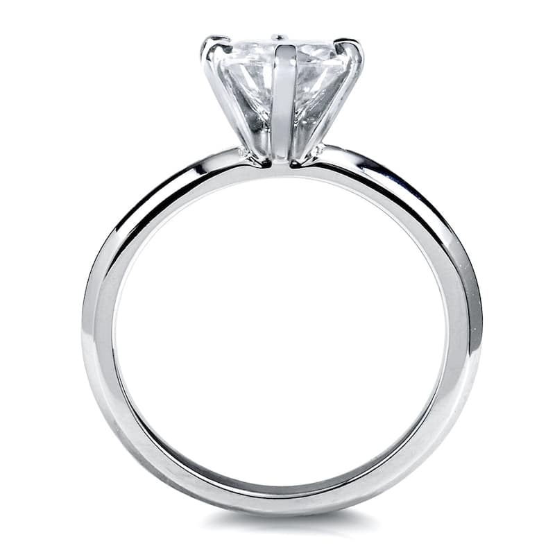 Annello by Kobelli 14k Gold 1 Carat Classic Solitaire Round Brilliant Moissanite Engagement Ring (GH, VS)