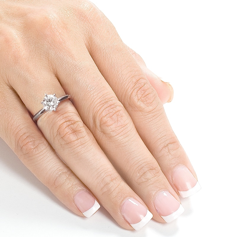 Annello by Kobelli 14k Gold 1 Carat Classic Solitaire Round Brilliant Moissanite Engagement Ring (DEF, VS)