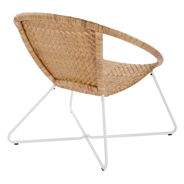 Inspired By Bassett Navarre Woven Rattan Lounge Chair Overstock 20168102 White Beige