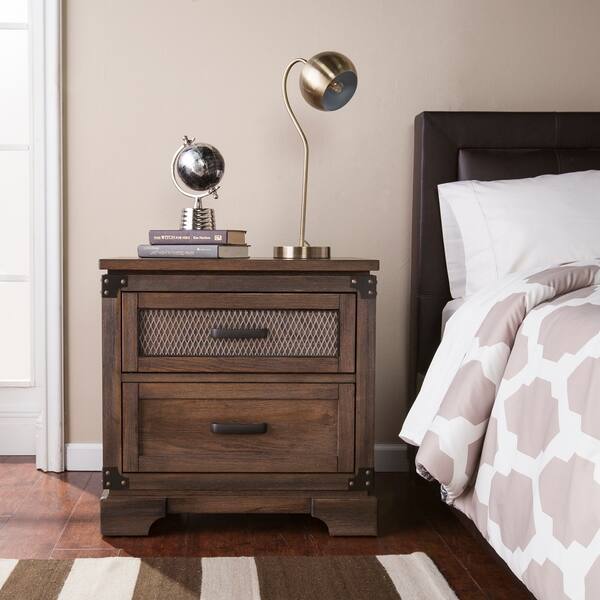 Shop Carbon Loft Ostwald Antiqued Whiskey Maple Double Drawer