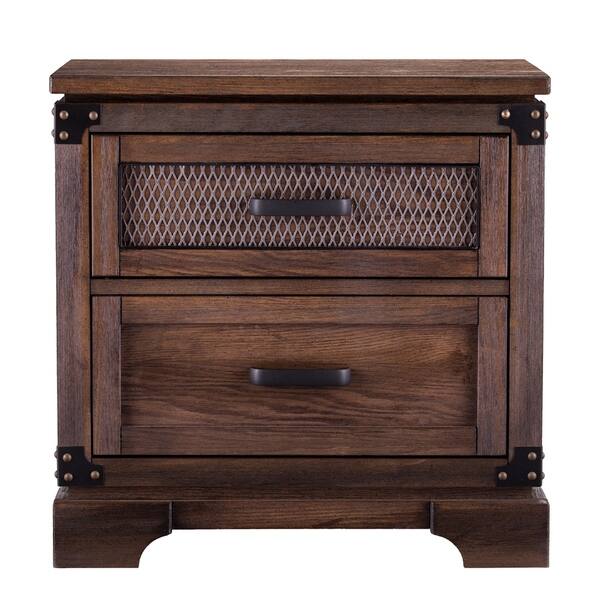 Shop Carbon Loft Ostwald Antiqued Whiskey Maple Double Drawer