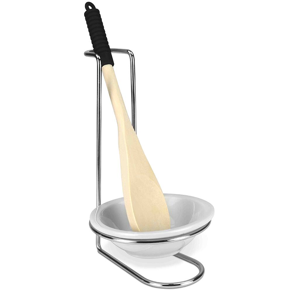 Home Basics Chrome Spoon Rest and Spoon