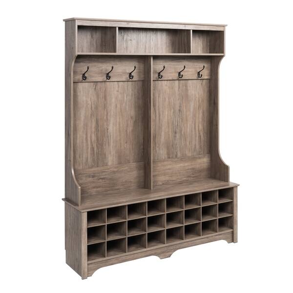 Prepac Hall Tree With Bench And Shoe Storage Prepac Hall Tree With Bench And