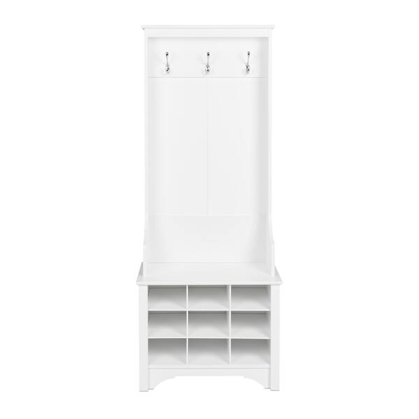 Prepac Hall Tree With Bench And Shoe Storage Prepac Hall Tree With Bench And