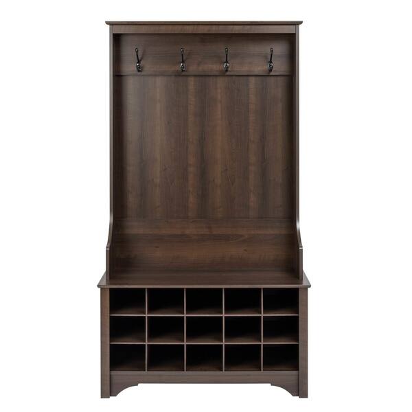 Shop Prepac Hall Tree With Bench And Shoe Storage Overstock