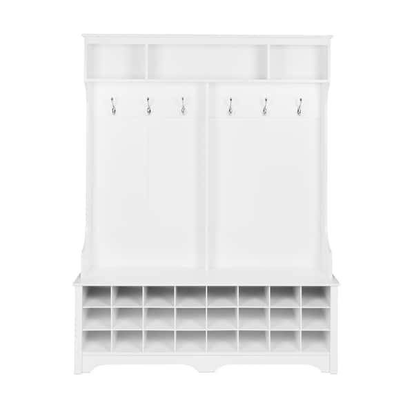 Prepac Hall Tree With Bench And Shoe Storage Prepac Hall Tree With Bench And