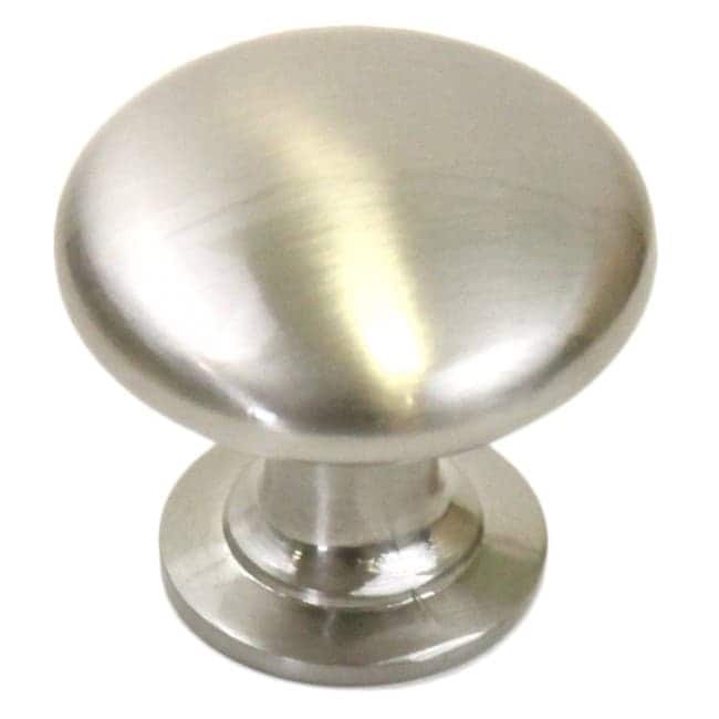 1-1/4 inch Round Circular Design Stainless Steel Brushed Nickel Finish Cabinet and Drawer Knobs Handles (Case of 4) - Silver