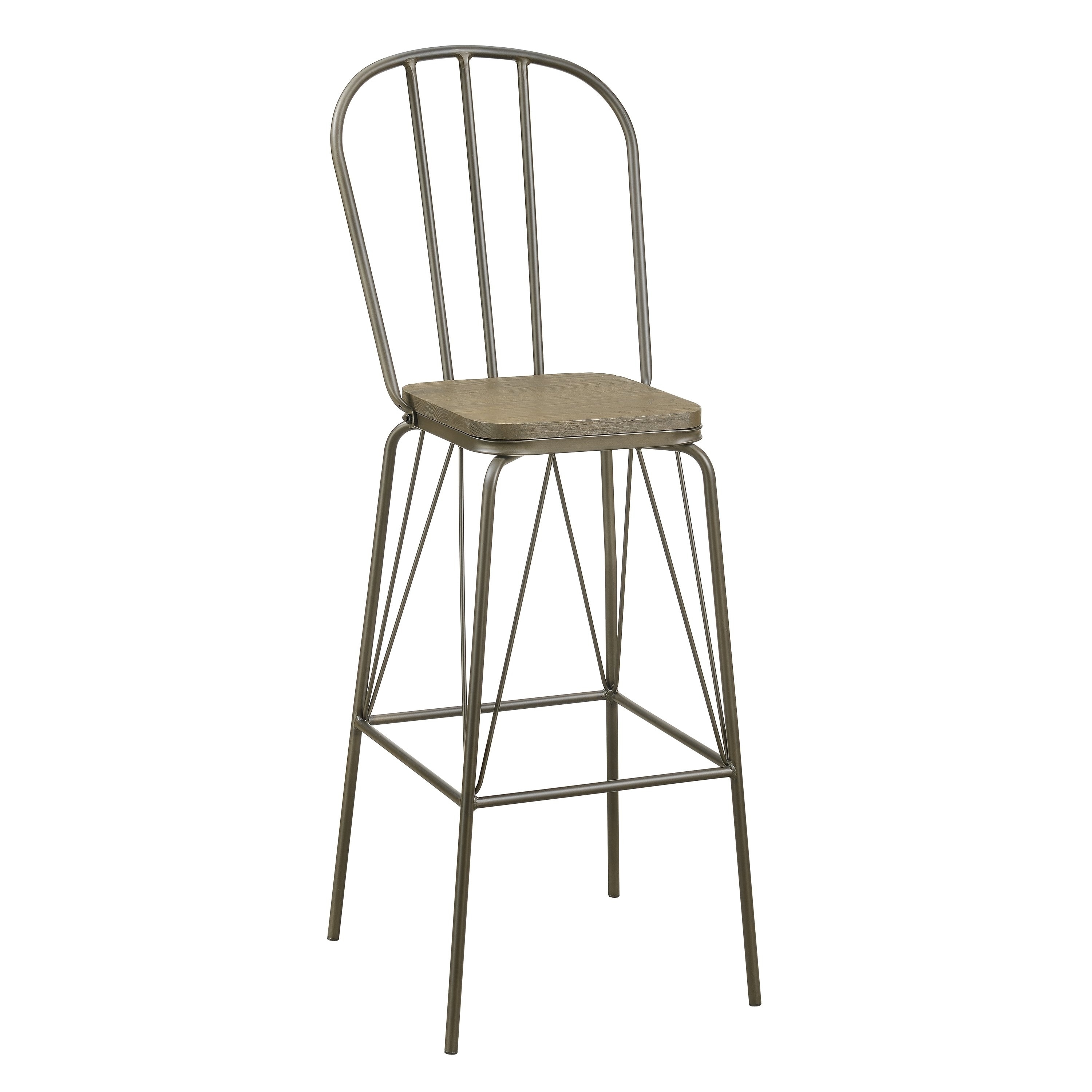 Furniture Of America Jack Modern Metal Slatted Bar Chairs (set Of 2)
