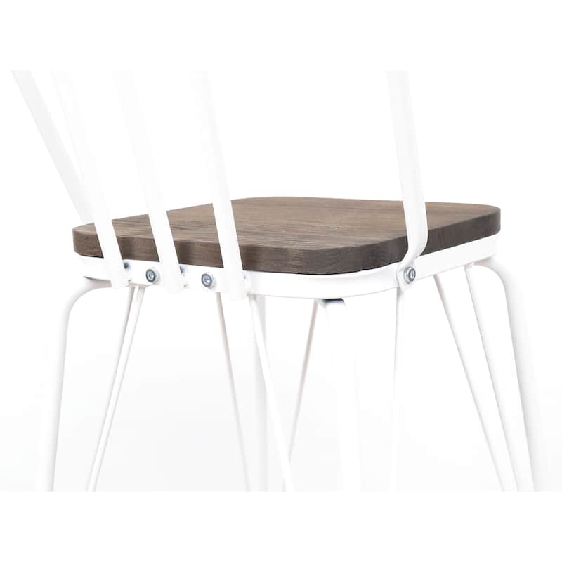 Jack Modern Metal Slatted Bar Height Chairs (Set of 2) by Furniture of America