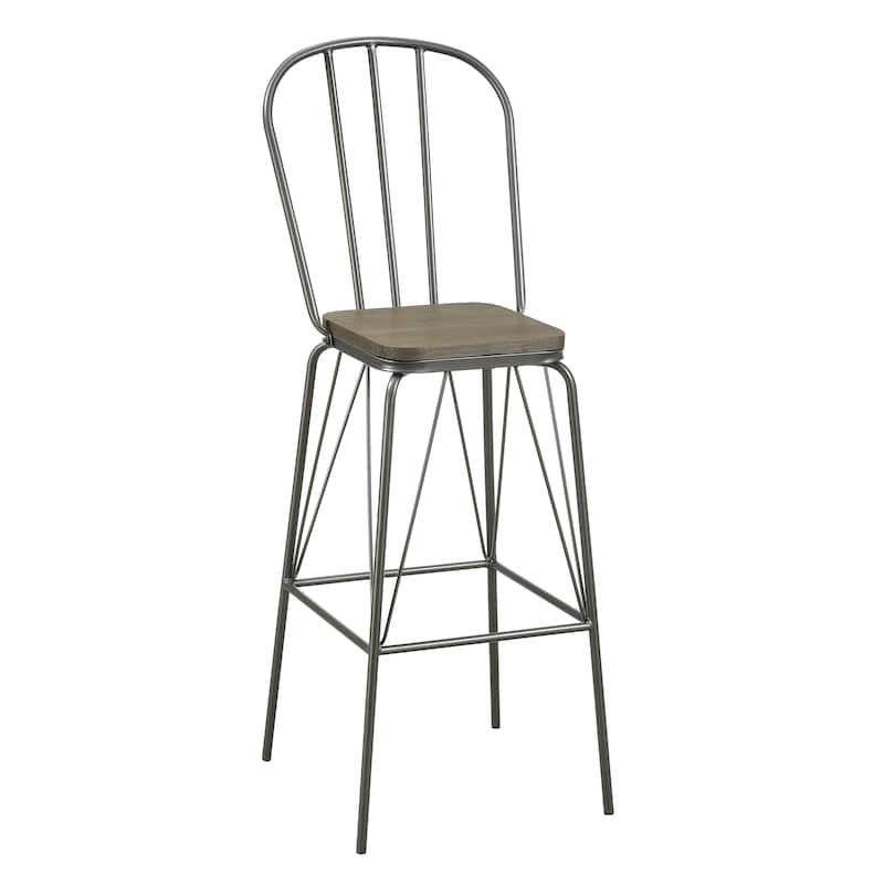 Jack Modern Metal Slatted Bar Height Chairs (Set of 2) by Furniture of America
