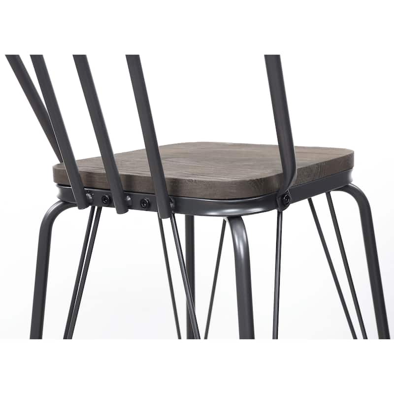 Jack Modern Metal Slatted Bar Height Chairs (Set of 2) by Furniture of America