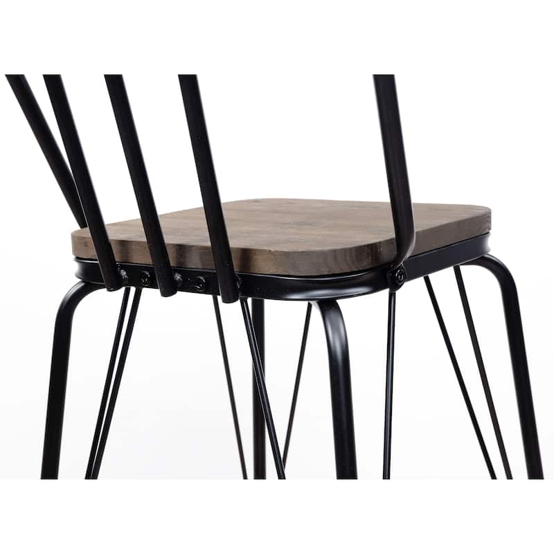 Jack Modern Metal Slatted Bar Height Chairs (Set of 2) by Furniture of America