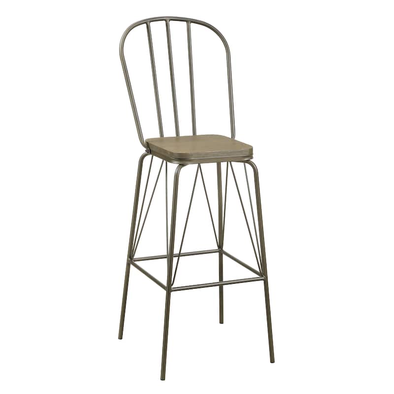 Jack Modern Metal Slatted Bar Height Chairs (Set of 2) by Furniture of America