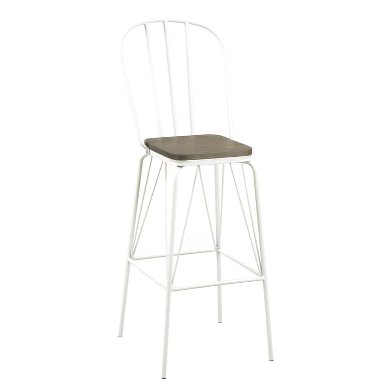 Jack Modern Metal Slatted Bar Height Chairs (Set of 2) by Furniture of America