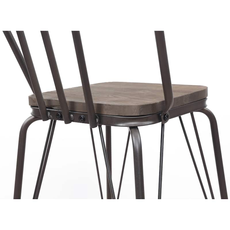 Jack Modern Metal Slatted Bar Height Chairs (Set of 2) by Furniture of America