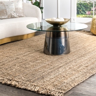 Handmade Braided Natural Jute Reversible Area Rug