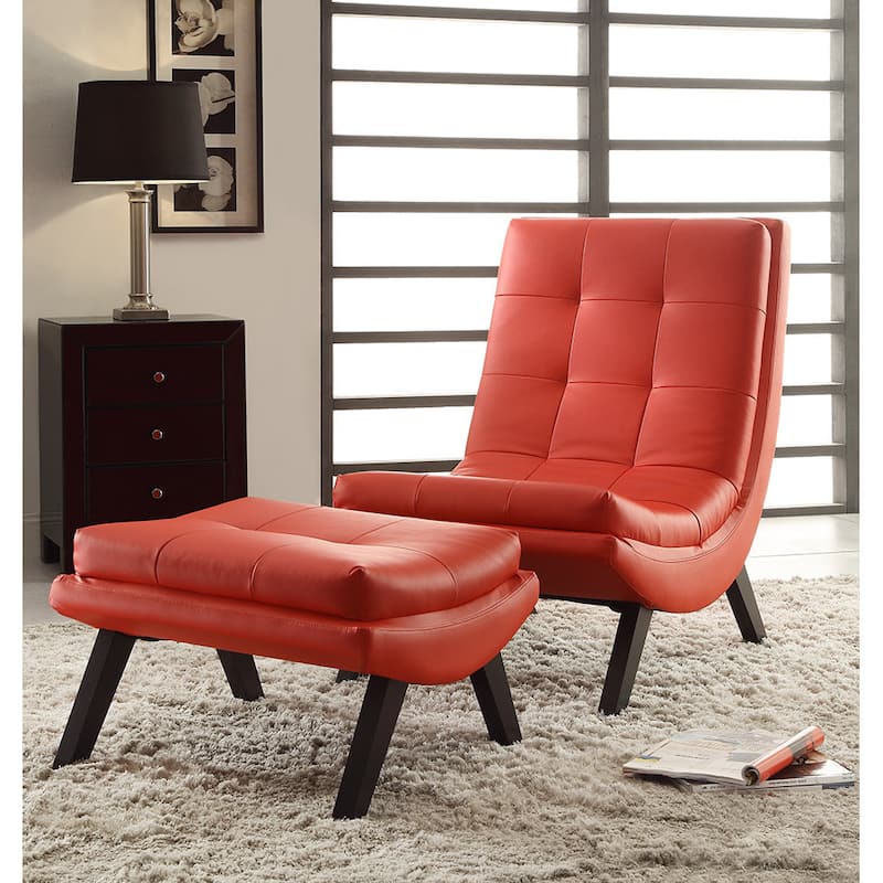 Strick & Bolton Ornette Lounge Chair and Ottoman Set