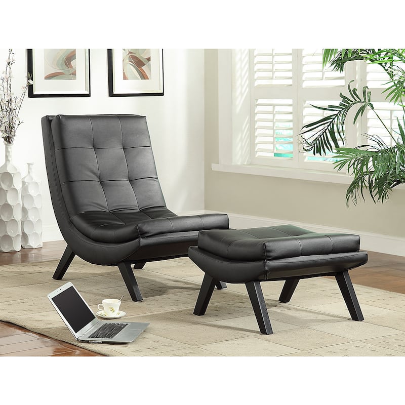 Strick & Bolton Ornette Lounge Chair and Ottoman Set