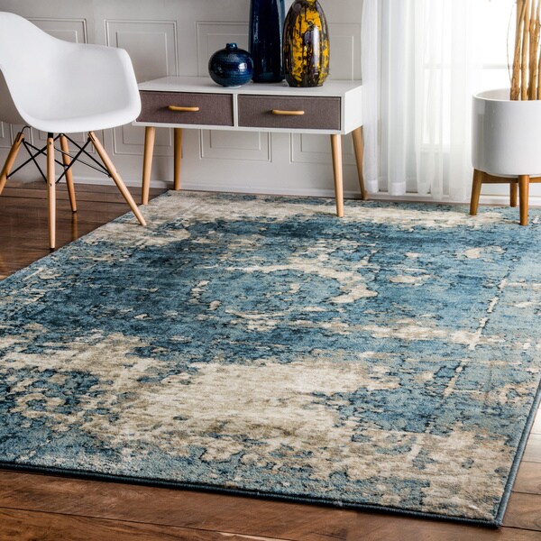 The Curated Nomad Coronet Traditional Vintage Fancy Blue Rug