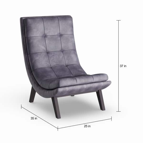 Strick & Bolton Faux Leather Lounge Chair and Ottoman Set On