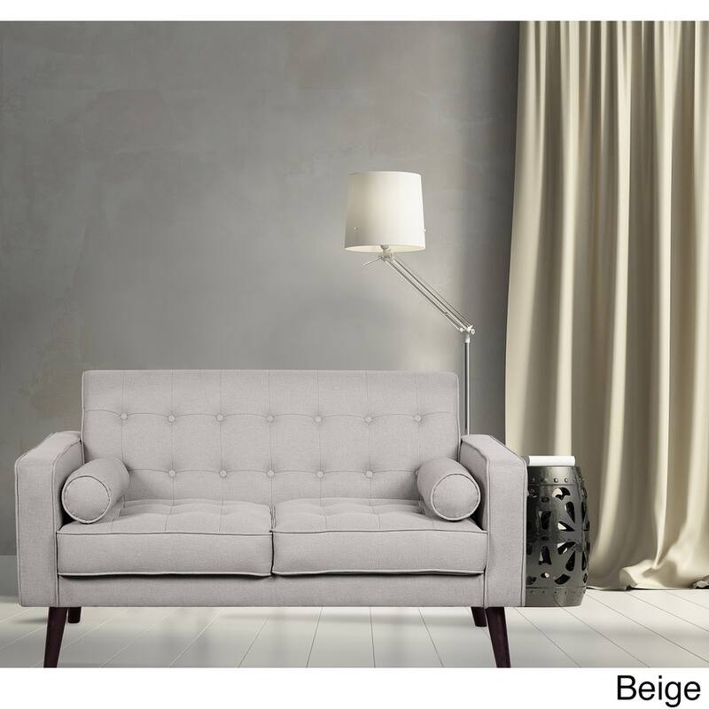 Carson Carrington Rodekro Mid-century Style Fabric Loveseat