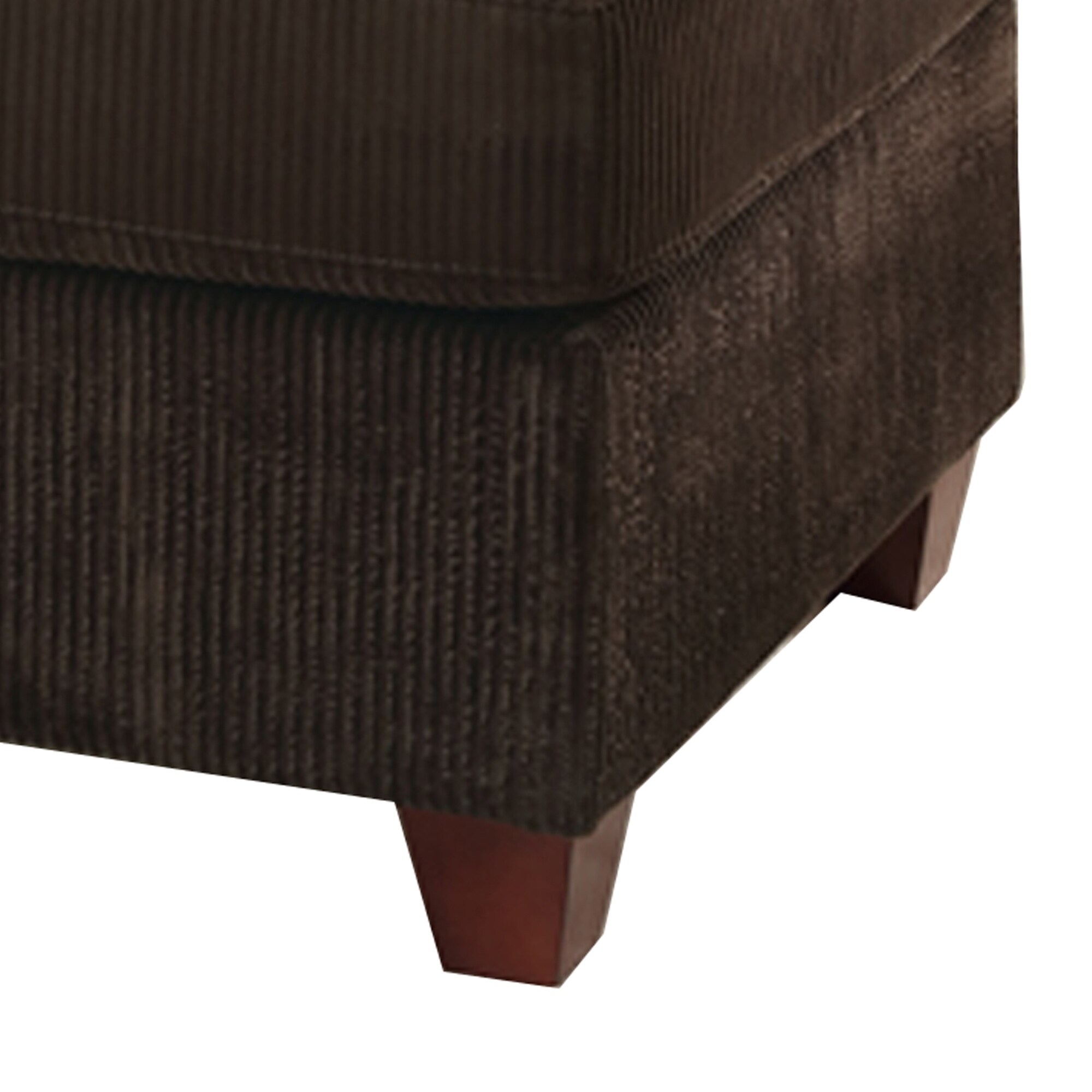 Shop Cocktail Ottoman In Chocolate Brown Corduroy Design Fabric
