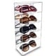 preview thumbnail 3 of 6, Acrylic 5 Shelves Mirror Backed Eyewear Display Collection Case