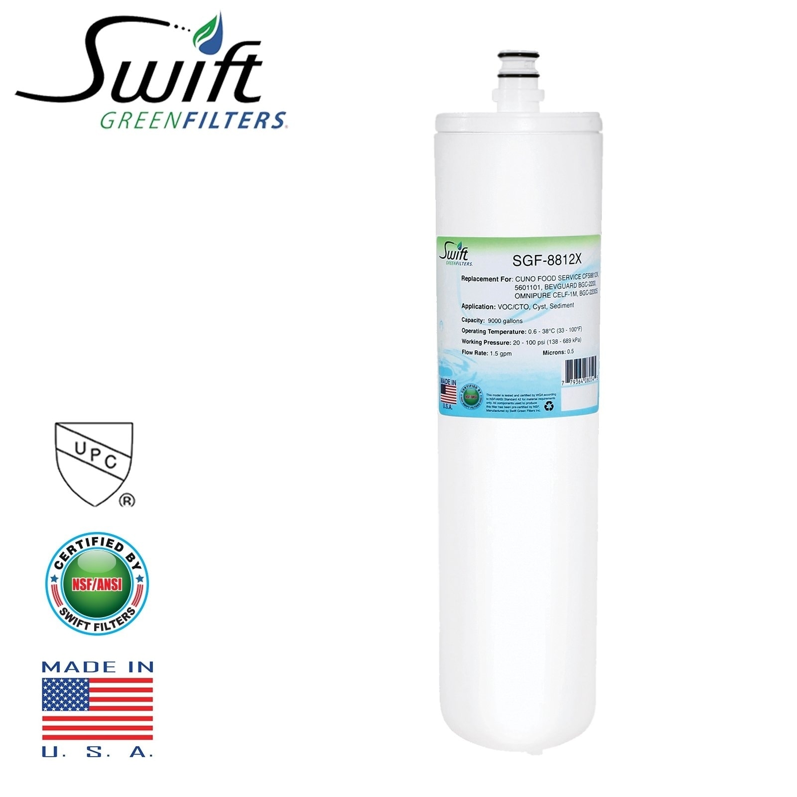 Replacement for 3M CFS8812X Filter by Swift Green Filters SGF-8812X - White