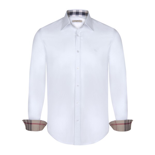 Shop Men s Burberry White  Dress  Shirt  Free Shipping 