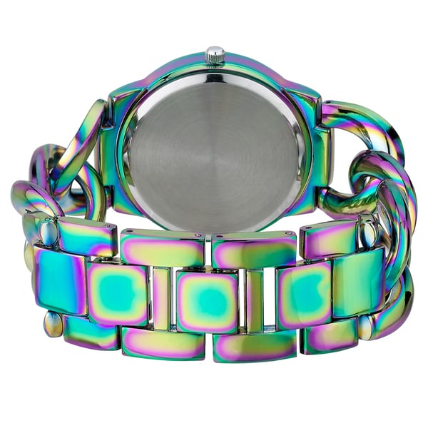 rainbow metal watch