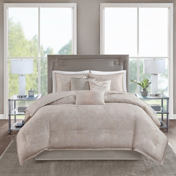 King 2 Colors Bed In A Bag Queen Cal King 7 Piece Comforter Set