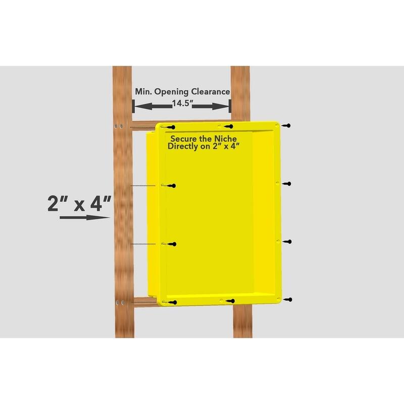 Ready For Tile Waterproof Leak Proof 16" x 20" Square Double Bathroom Recessed Shower Niche - Flush Mount Installation