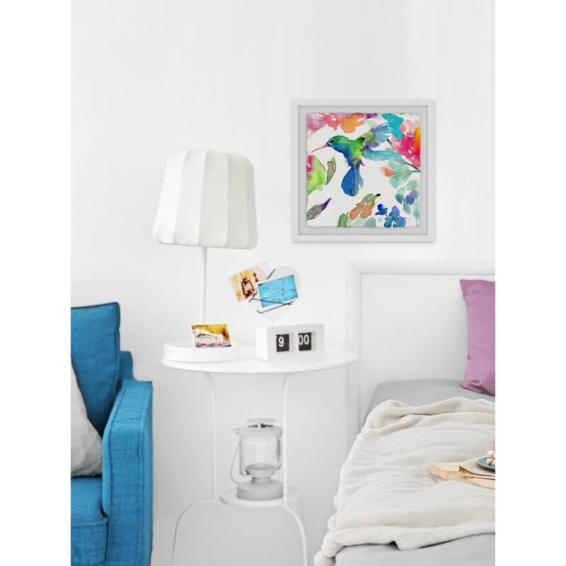 'Hearts That Flutter II' Framed Painting Print - Multi-Color