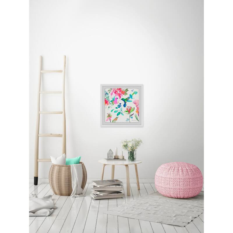 'Hearts That Flutter' Framed Painting Print - Multi-Color