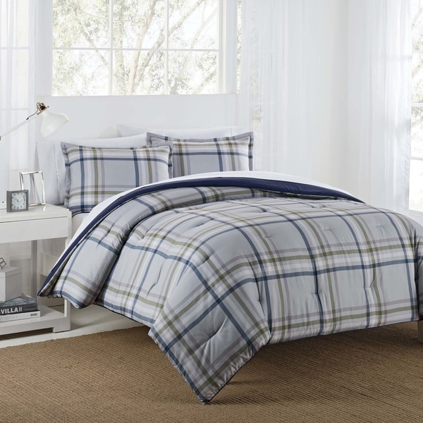 Top Product Reviews For Vellux Ethan Plush Sherpa Plaid Comforter Set 19628623 Overstock