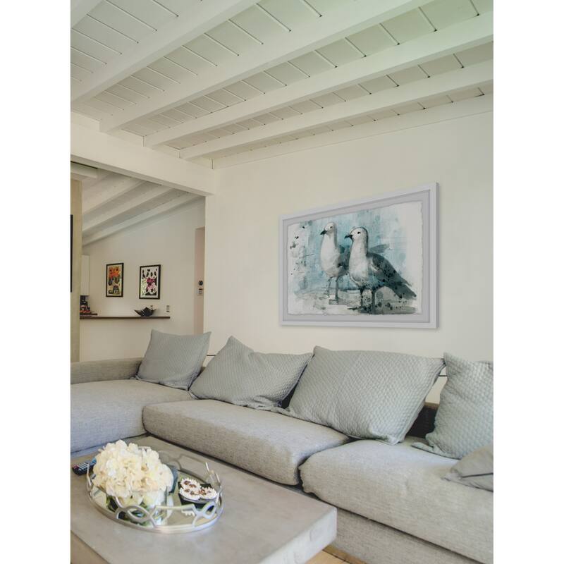 'Sweet Pair' Framed Painting Print - Multi-Color