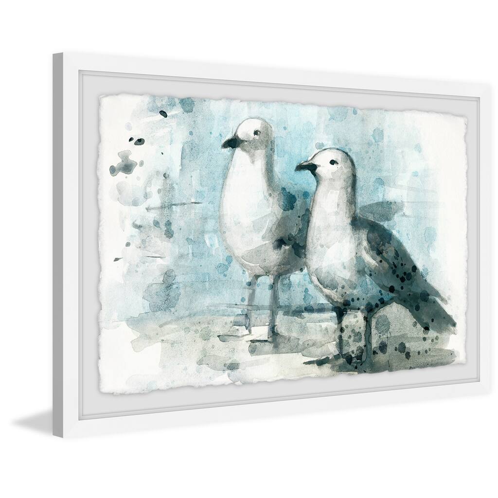 'Sweet Pair' Framed Painting Print - Multi-Color