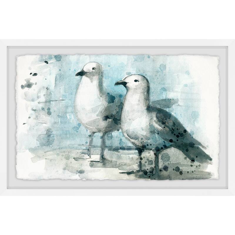 'Sweet Pair' Framed Painting Print - Multi-Color