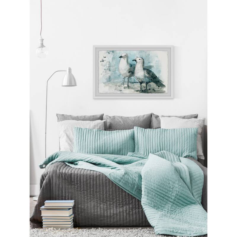 'Sweet Pair' Framed Painting Print - Multi-Color