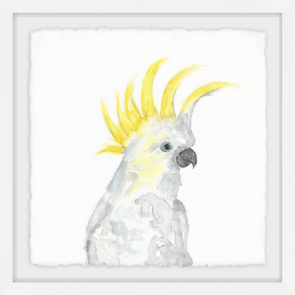 'Cockatoo II' Framed Painting Print - Multi-Color