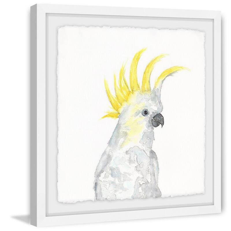 'Cockatoo II' Framed Painting Print - Multi-Color