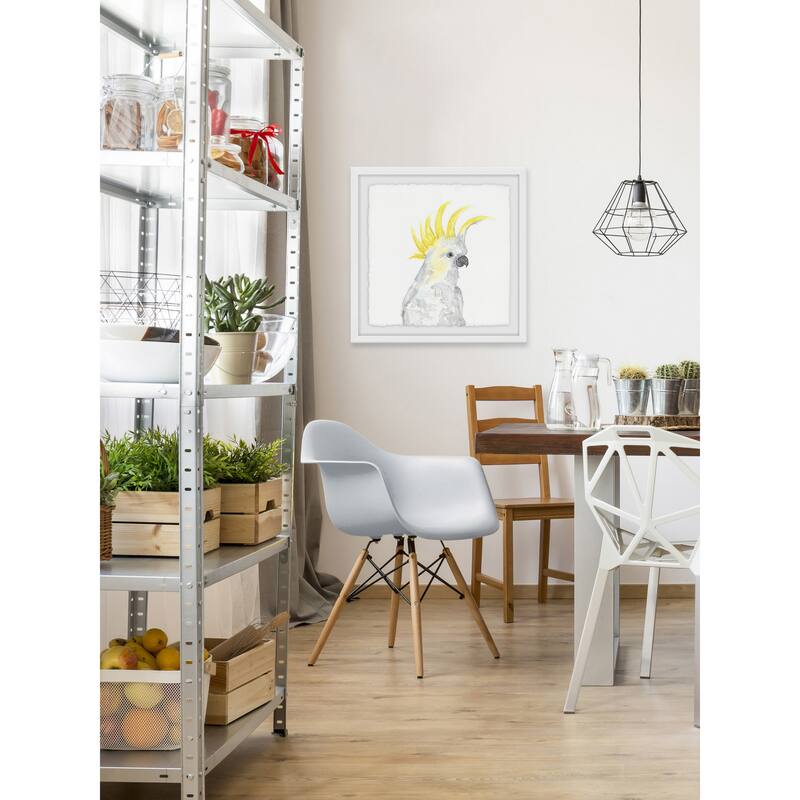 'Cockatoo II' Framed Painting Print - Multi-Color