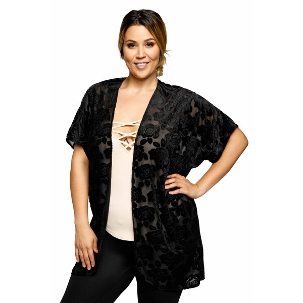 plus size velvet cardigans
