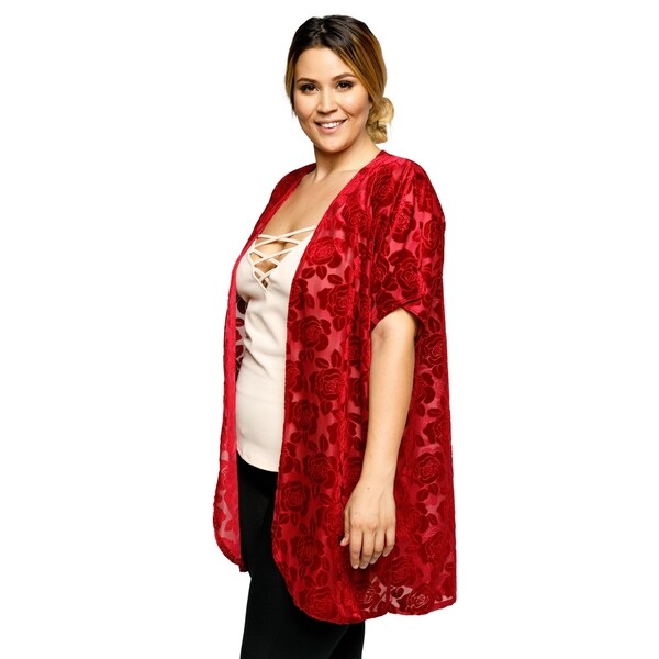velvet cardigan plus size