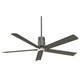 preview thumbnail 1 of 4, Minka Aire Clean Grey Iron Nickel 5 Blade 60 Inch LED Ceiling Fan - 8' x 11'