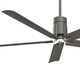 preview thumbnail 2 of 4, Minka Aire Clean Grey Iron Nickel 5 Blade 60 Inch LED Ceiling Fan - 8' x 11'