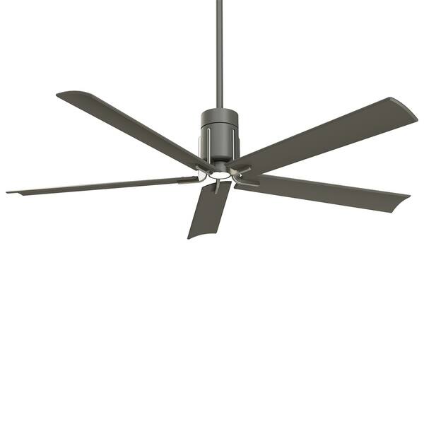 Shop Clean 60 Led Celing Fan In Grey Iron Brushed Nickel